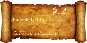 Hornok Lilla névjegykártya